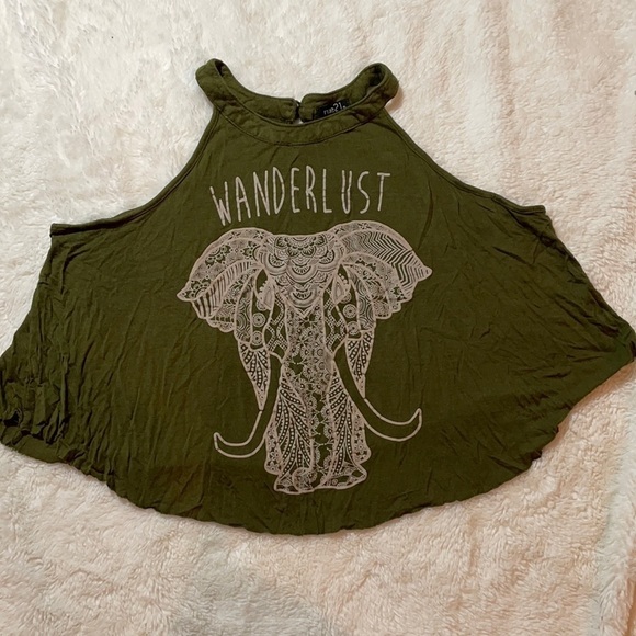 Olive Green‎ Rue21 Wanderlust Top - Picture 1 of 6